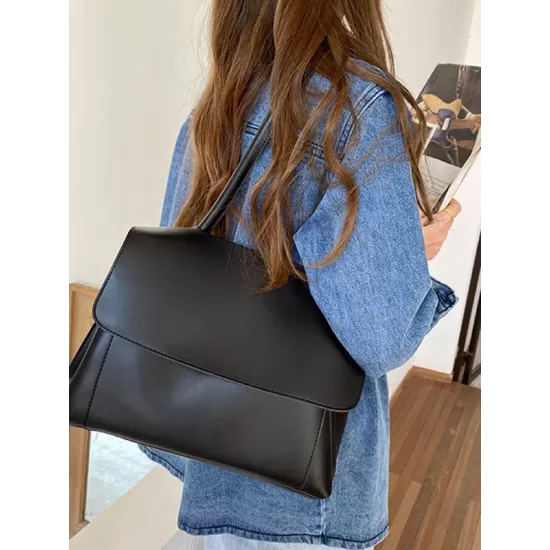 Casual Simple Chic Solid Color Shoulder Bag Casual Simple Chic Solid Color Shoulder Bag