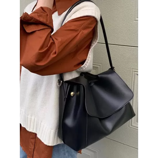 Casual Simple Chic Solid Color Shoulder Bag Casual Simple Chic Solid Color Shoulder Bag