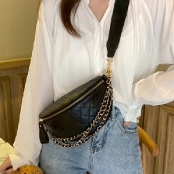 Cool Chic Chains Zipper Sling Bag