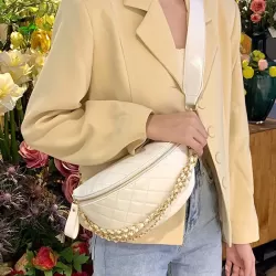 Cool Chic Chains Zipper Sling Bag