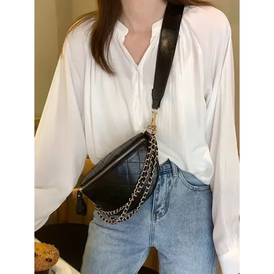 Cool Chic Chains Zipper Sling Bag Cool Chic Chains Zipper Sling Bag
