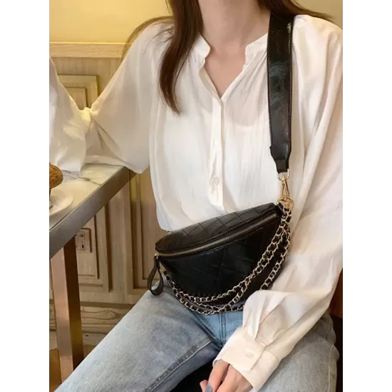 Cool Chic Chains Zipper Sling Bag Cool Chic Chains Zipper Sling Bag