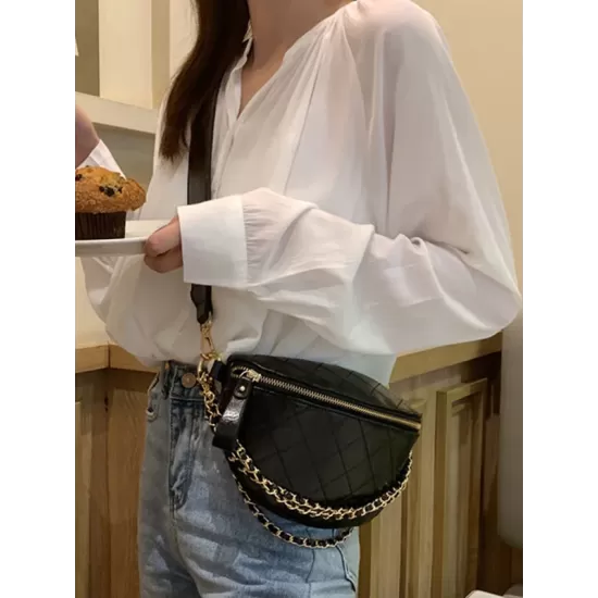 Cool Chic Chains Zipper Sling Bag Cool Chic Chains Zipper Sling Bag