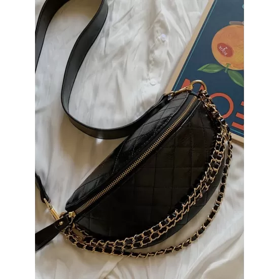 Cool Chic Chains Zipper Sling Bag Cool Chic Chains Zipper Sling Bag