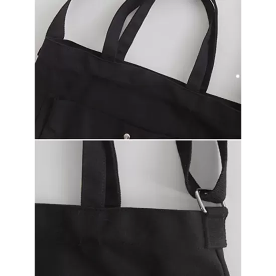 Simple Casual Solid Color Canvas Sling Bag Simple Casual Solid Color Canvas Sling Bag