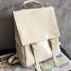 Simple Vintage Solid Color Backpack