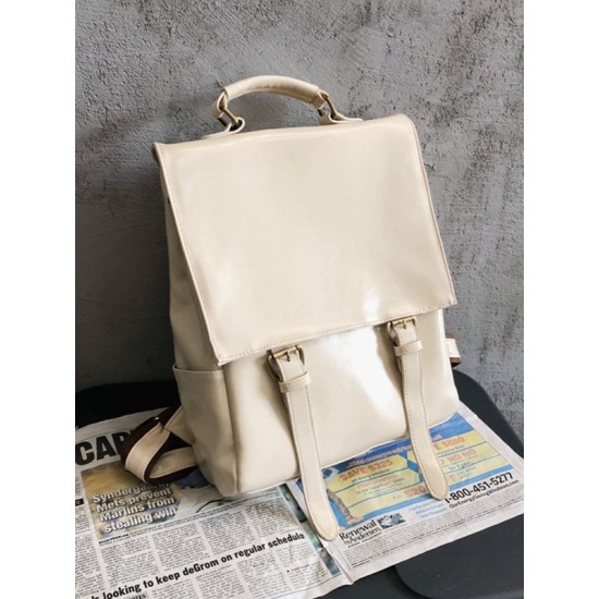 Simple Vintage Solid Color Backpack Simple Vintage Solid Color Backpack