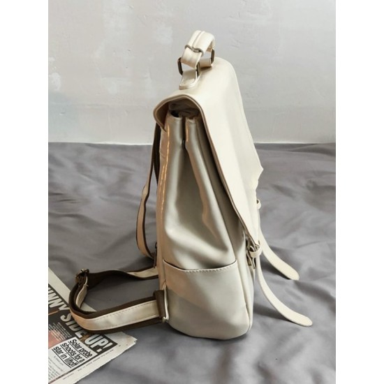 Simple Vintage Solid Color Backpack Simple Vintage Solid Color Backpack