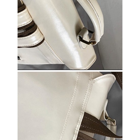Simple Vintage Solid Color Backpack Simple Vintage Solid Color Backpack