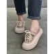 Contrast Color Lace-Up Platform Shoes Casual Shoes Contrast Color Lace-Up Platform Shoes Casual Shoes