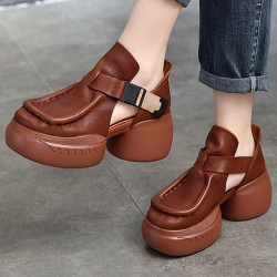 Closed-Toe Sandals Platform Shoes
