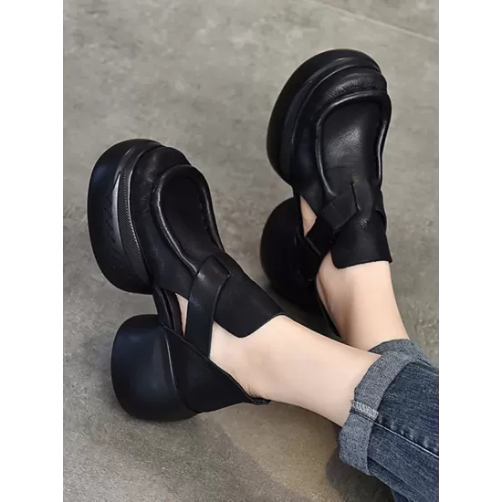 Closed-Toe Sandals Platform Shoes Closed-Toe Sandals Platform Shoes