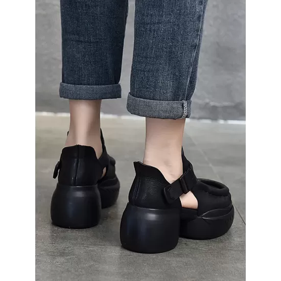 Closed-Toe Sandals Platform Shoes Closed-Toe Sandals Platform Shoes