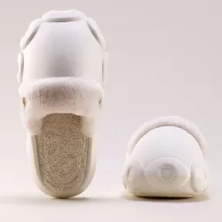 Warm Removable Washable Waterproof Thick-Soled Cotton Slippers