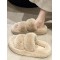Open Toe Solid Color Split-Joint Platform Shoes Flat Shoes