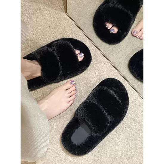 Open Toe Solid Color Split-Joint Platform Shoes Flat Shoes Open Toe Solid Color Split-Joint Platform Shoes Flat Shoes