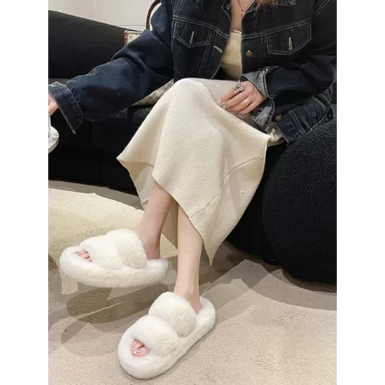Open Toe Solid Color Split-Joint Platform Shoes Flat Shoes Open Toe Solid Color Split-Joint Platform Shoes Flat Shoes