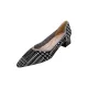 Contrast Color Houndstooth Pointed-Toe V-Cut Pumps Contrast Color Houndstooth Pointed-Toe V-Cut Pumps