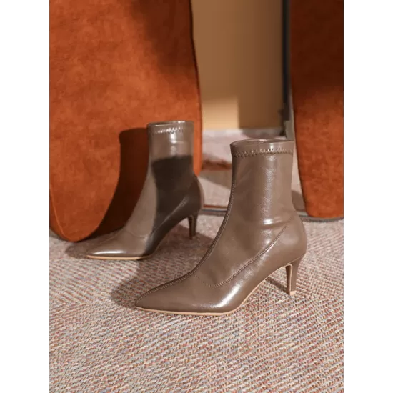 Pointed-Toe Split-Joint Sock Boots Boots Pointed-Toe Split-Joint Sock Boots Boots