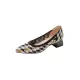 Contrast Color Houndstooth Pointed-Toe Round Cut Pumps Mid Heels Contrast Color Houndstooth Pointed-Toe Round Cut Pumps Mid Heels