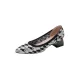 Contrast Color Houndstooth Pointed-Toe Round Cut Pumps Mid Heels Contrast Color Houndstooth Pointed-Toe Round Cut Pumps Mid Heels