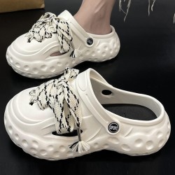 Hollow Round-Toe Slider Sandals Crocs