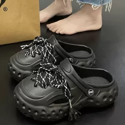 Hollow Round-Toe Slider Sandals Crocs