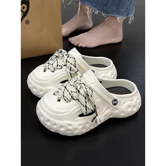Hollow Round-Toe Slider Sandals Crocs Hollow Round-Toe Slider Sandals Crocs