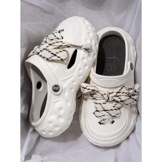 Hollow Round-Toe Slider Sandals Crocs Hollow Round-Toe Slider Sandals Crocs