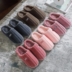 Indoor Warm Non-Slip Solid Color Slippers