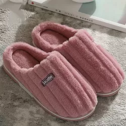Indoor Warm Non-Slip Solid Color Slippers