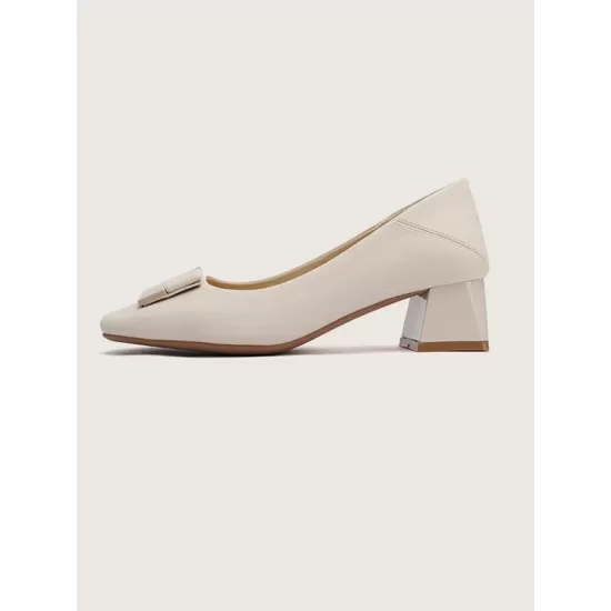 Elegant Square Buckle Chunky Square Mid Heel Shoes Elegant Square Buckle Chunky Square Mid Heel Shoes
