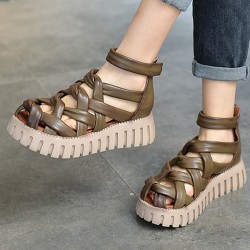 Casual Hollow Gladiator Shoes Platform Sandals