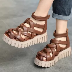Casual Hollow Gladiator Shoes Platform Sandals