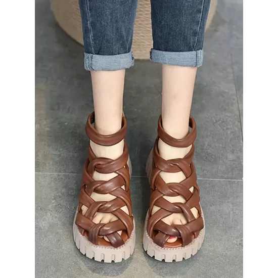 Casual Hollow Gladiator Shoes Platform Sandals Casual Hollow Gladiator Shoes Platform Sandals