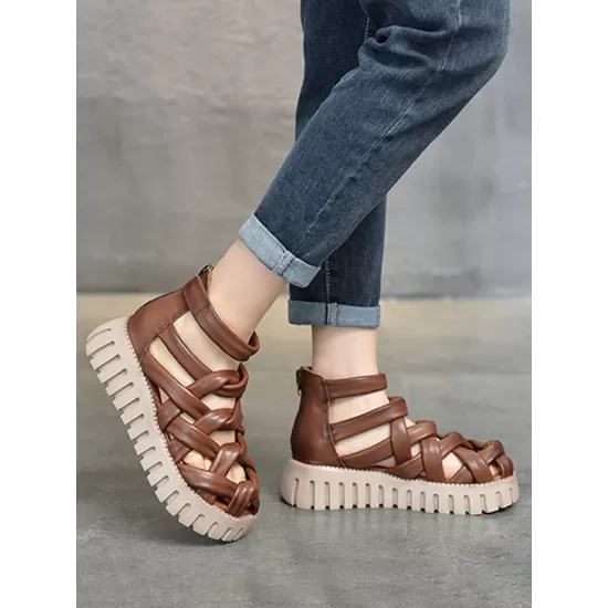 Casual Hollow Gladiator Shoes Platform Sandals Casual Hollow Gladiator Shoes Platform Sandals