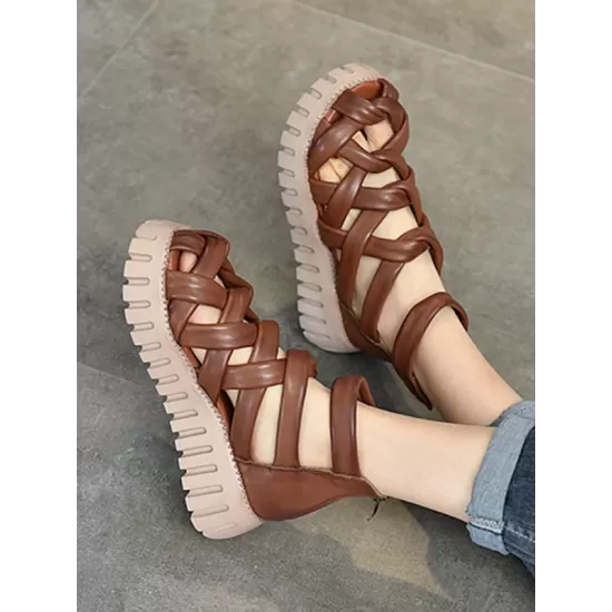 Casual Hollow Gladiator Shoes Platform Sandals Casual Hollow Gladiator Shoes Platform Sandals