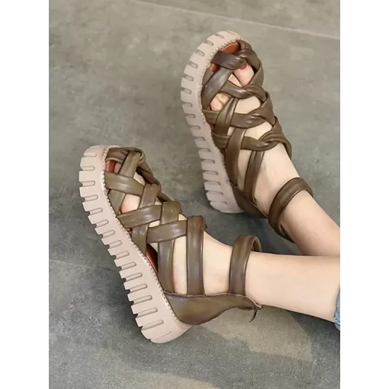 Casual Hollow Gladiator Shoes Platform Sandals Casual Hollow Gladiator Shoes Platform Sandals
