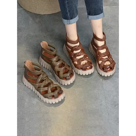 Casual Hollow Gladiator Shoes Platform Sandals Casual Hollow Gladiator Shoes Platform Sandals
