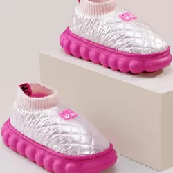 Warm Indoor Non-Slip Waterproof Soft Sole Padded Flat Shoes