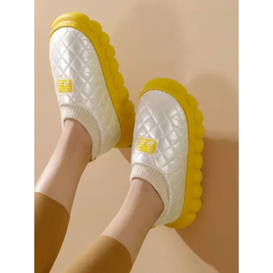 Warm Indoor Non-Slip Waterproof Soft Sole Padded Flat Shoes Warm Indoor Non-Slip Waterproof Soft Sole Padded Flat Shoes