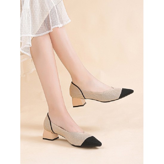 Contrast Color Pointed-Toe Shoes Pumps Contrast Color Pointed-Toe Shoes Pumps