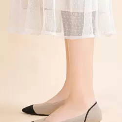 Contrast Color Pointed-Toe Shoes Pumps