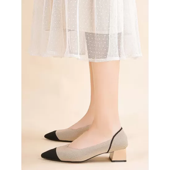 Contrast Color Pointed-Toe Shoes Pumps Contrast Color Pointed-Toe Shoes Pumps