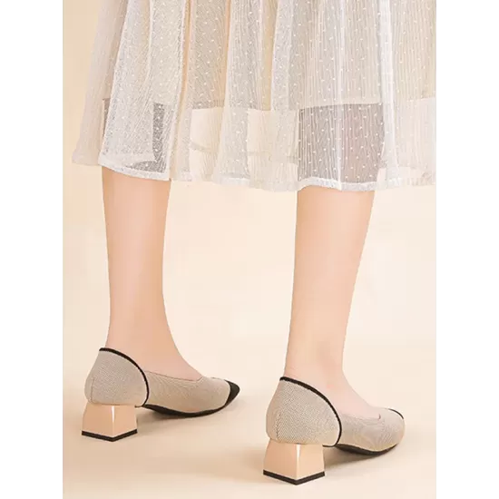 Contrast Color Pointed-Toe Shoes Pumps Contrast Color Pointed-Toe Shoes Pumps