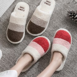 Indoor Non-Slip Keep Warm Striped Slippers