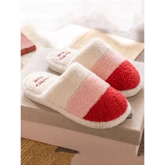Indoor Non-Slip Keep Warm Striped Slippers Indoor Non-Slip Keep Warm Striped Slippers