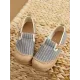 Straw Knitting Striped Flat Shoes Casual Shoes Straw Knitting Striped Flat Shoes Casual Shoes
