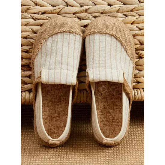 Straw Knitting Striped Flat Shoes Casual Shoes Straw Knitting Striped Flat Shoes Casual Shoes