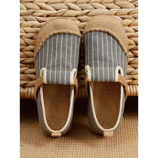 Straw Knitting Striped Flat Shoes Casual Shoes Straw Knitting Striped Flat Shoes Casual Shoes
